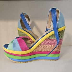 Rainbow Wedges Size 6.5